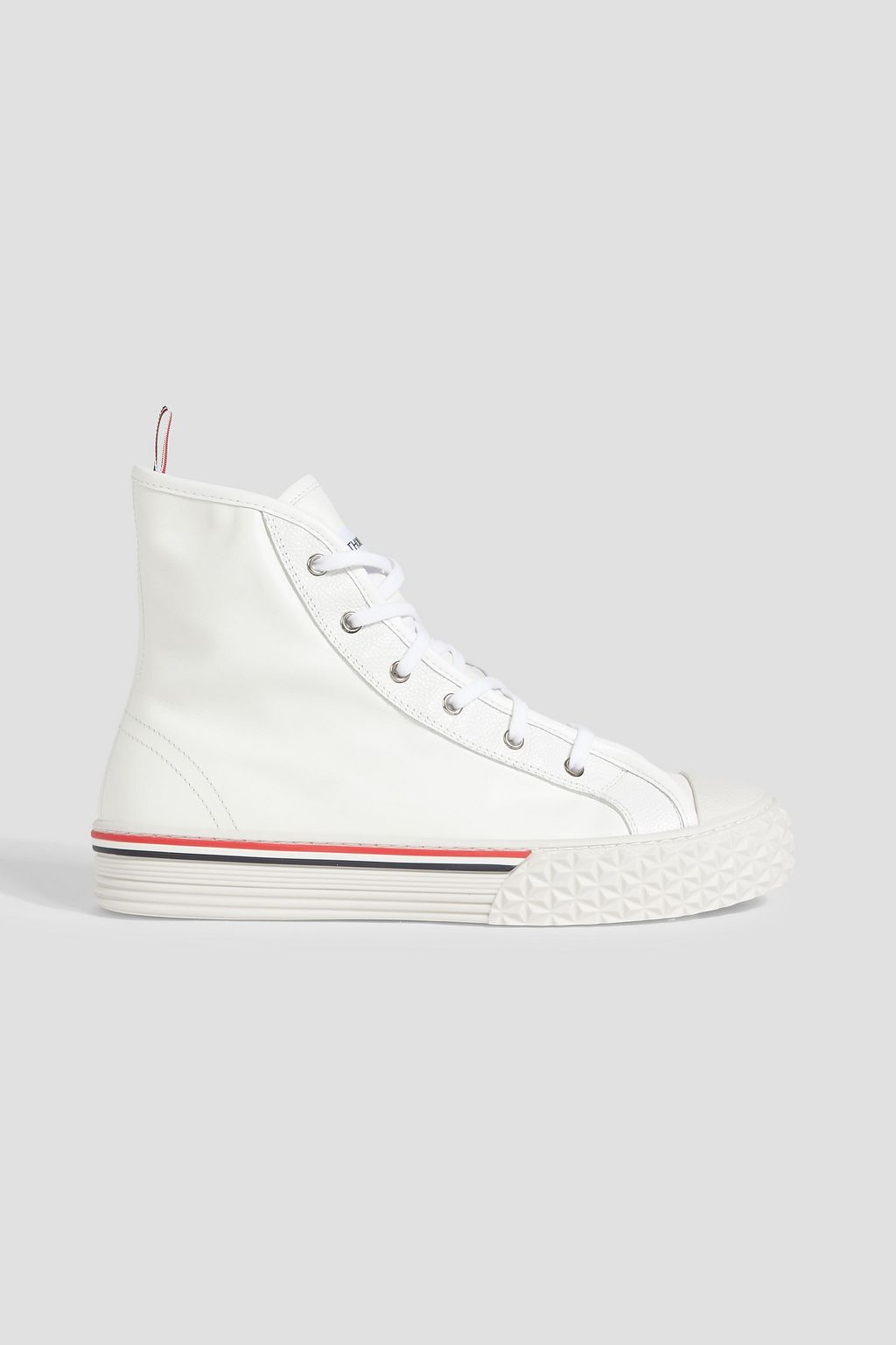 【THOM BROWNE】 Collegiate High Top Trainer Thom Browne Collegiate High-top Trainers In Grey | ModeSens
